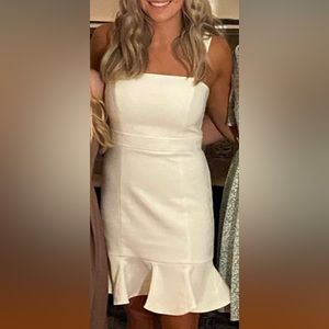 White Fit to Flare Dress - perfect for a bride!